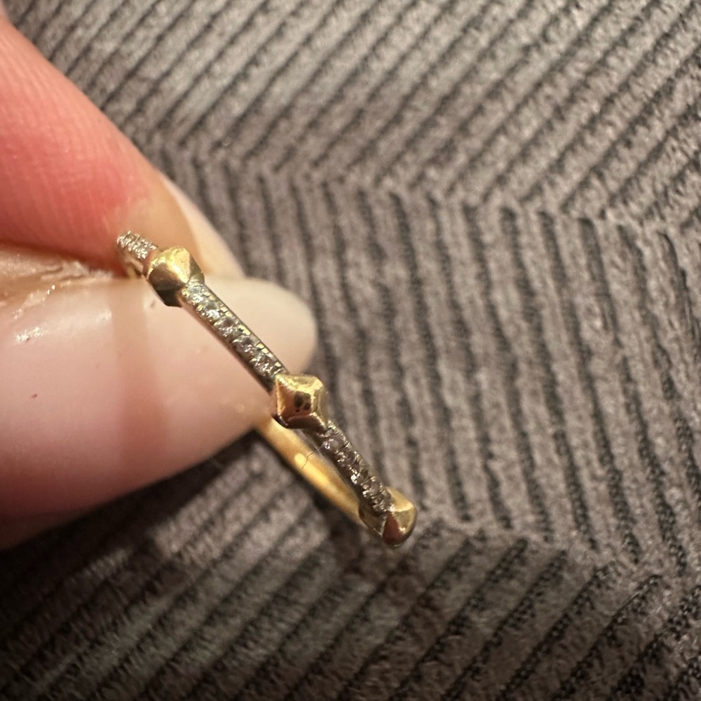 Cleo Diamond 18K yellow gold stacking ring